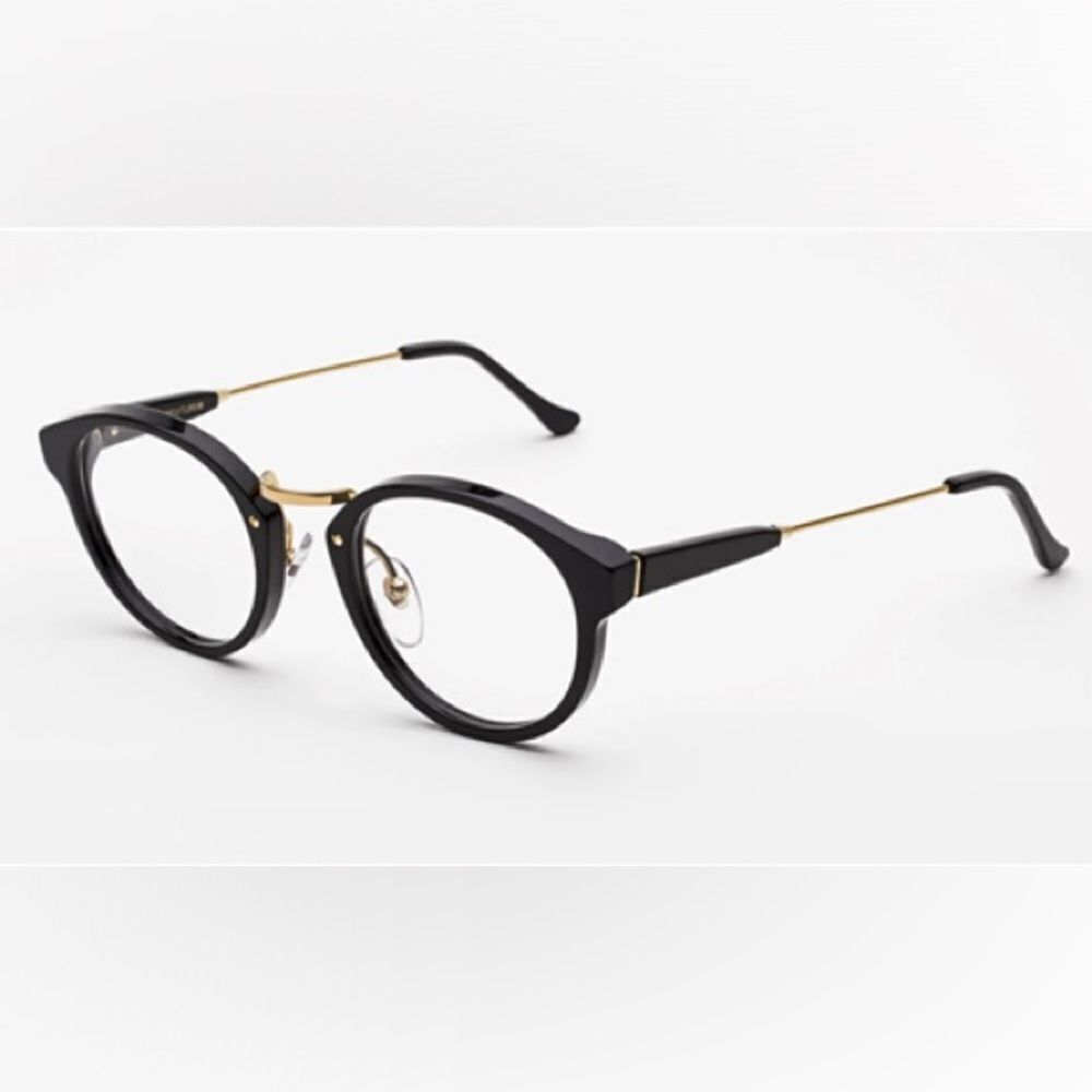 RetroSuperFuture Panama Black and Gold Glasses